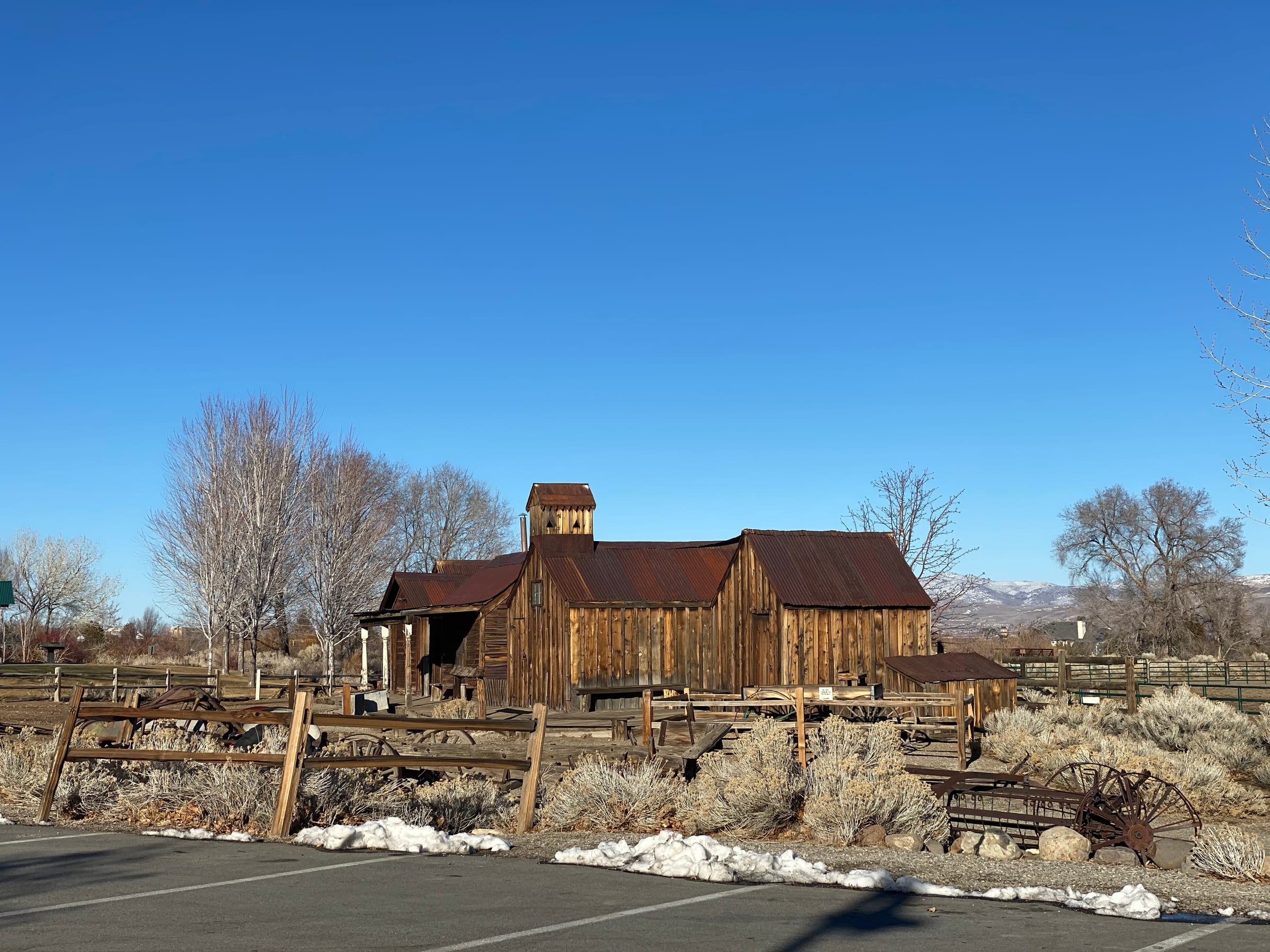 A preserved historic barn at Bartley Ranch Regional Park
