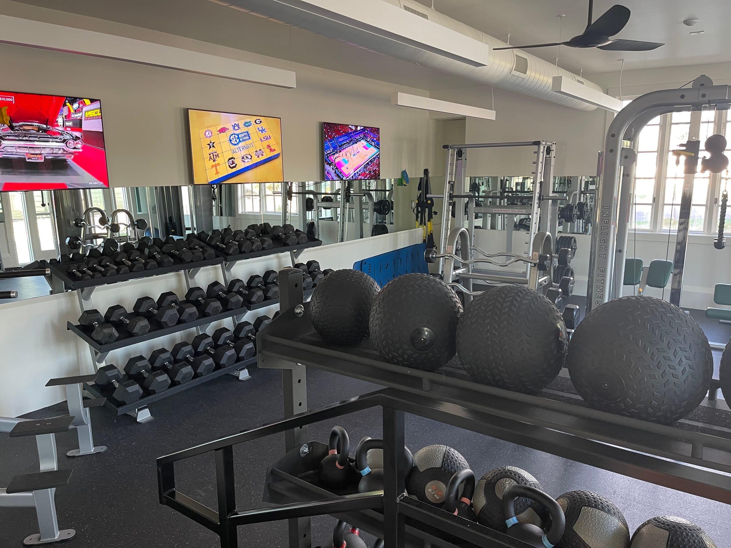 The full gym at the Rancharrah clubhouse