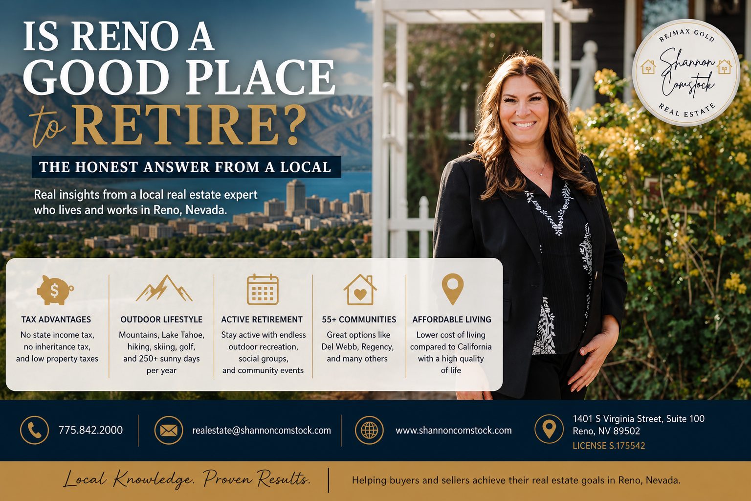 Active retirees enjoying outdoor lifestyle near Reno Nevada with Lake Tahoe and ski resorts nearby in Washoe County Northern Nevada