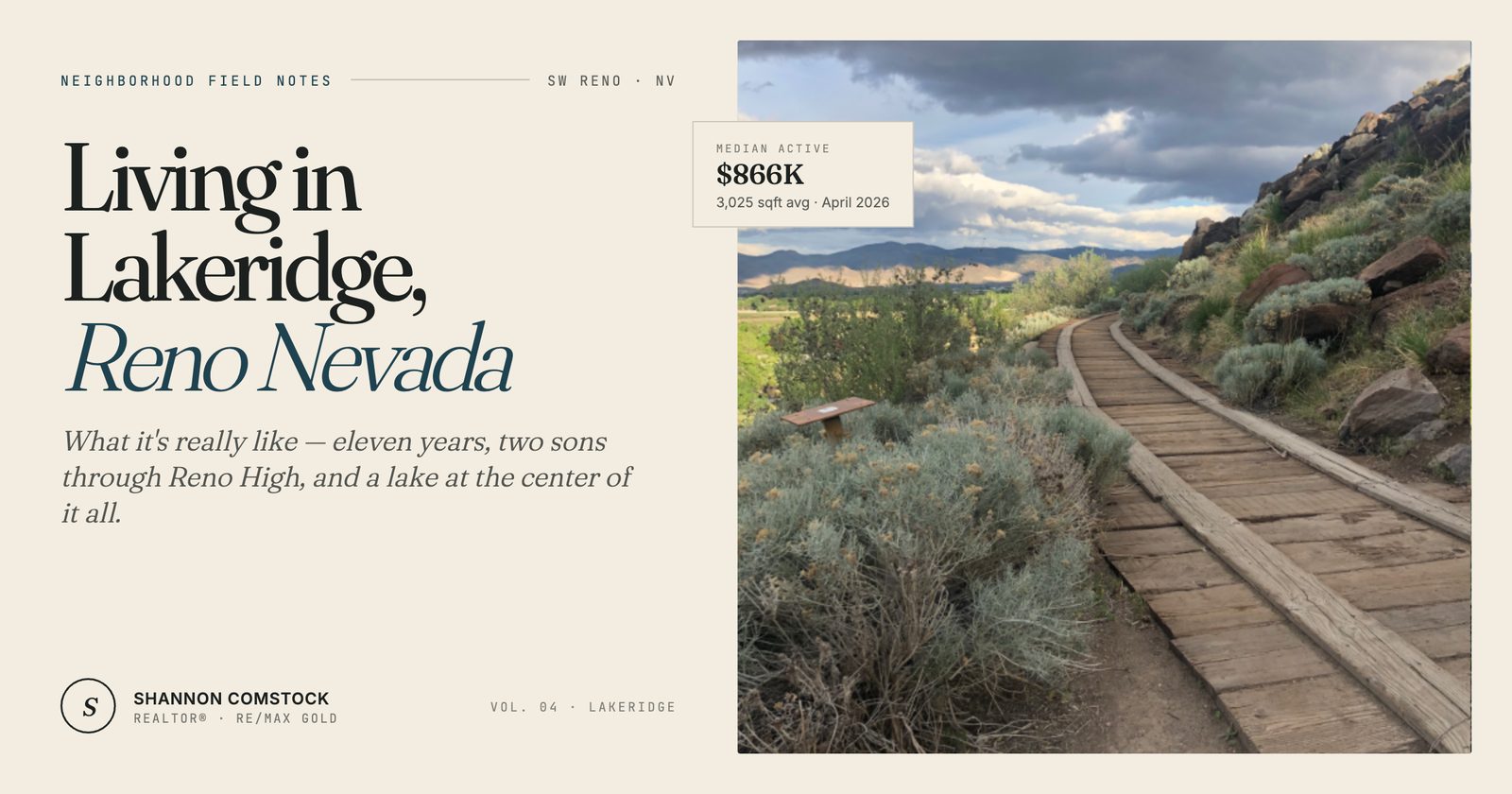 Established neighborhood in Lakeridge Reno Nevada with mature trees and homes near the Lakeridge Golf Course and Lake Stanley in Southwest Reno